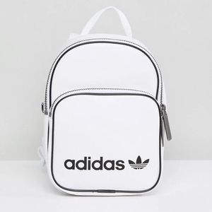 Adidas Originals Mini Backpack Women's Mini Backpack In White Faux Leather